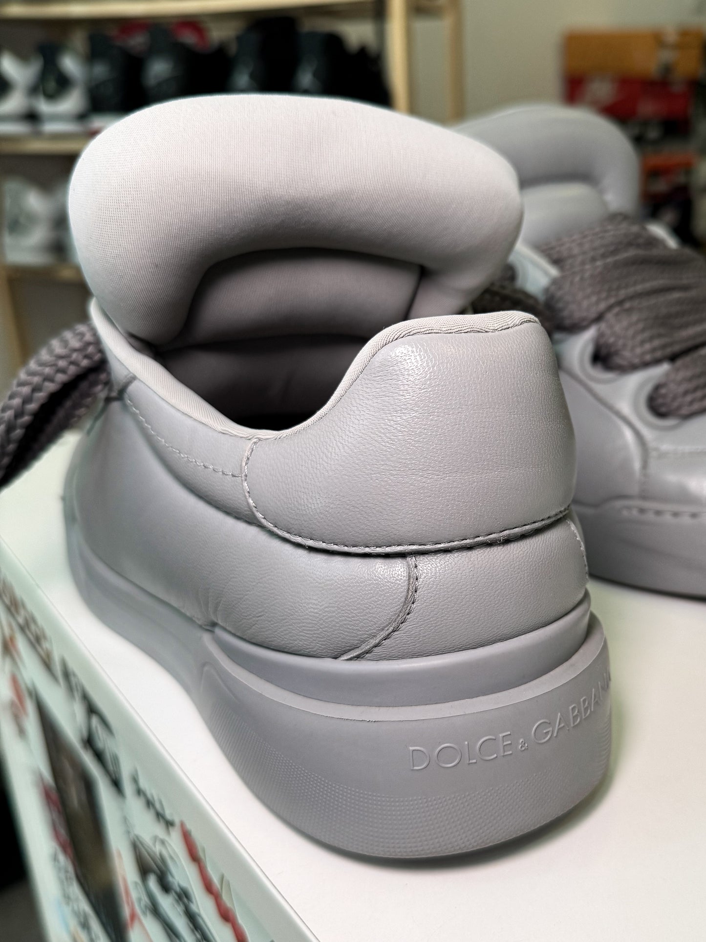Dolce & Gabbana Mega Skate Leather Sneaker ‘Grey’ - Recondicionado