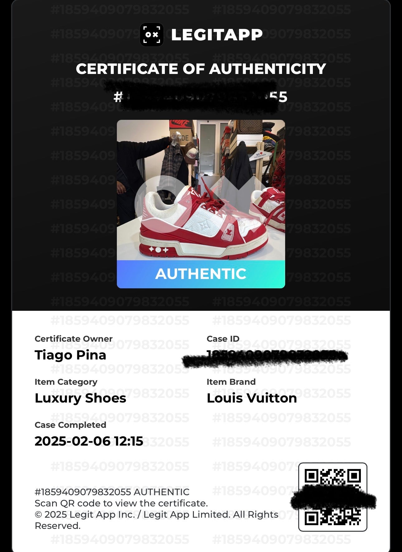 Louis Vuitton LV Trainer Low x Product (RED) 2020 - Recondicionado