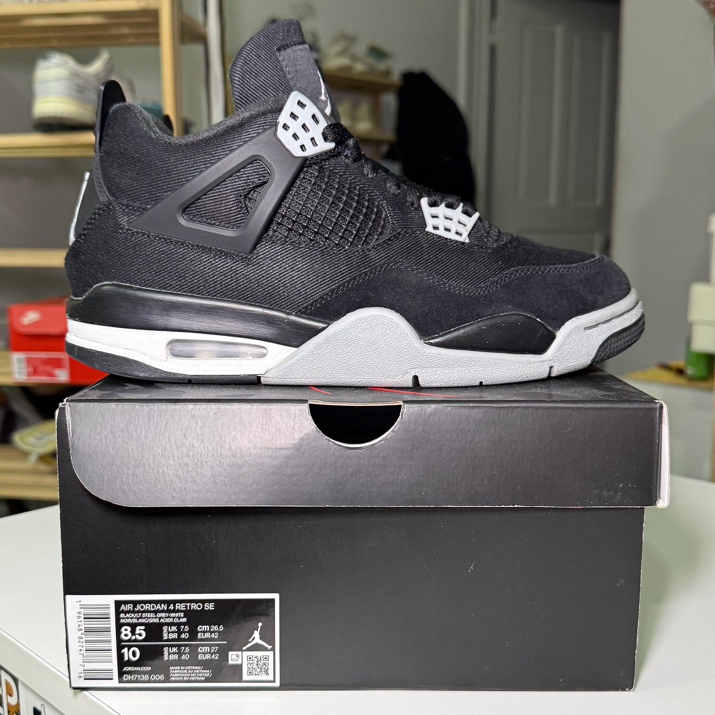 Air Jordan 4 Retro 'Black Canvas' 2022 - Recondicionado