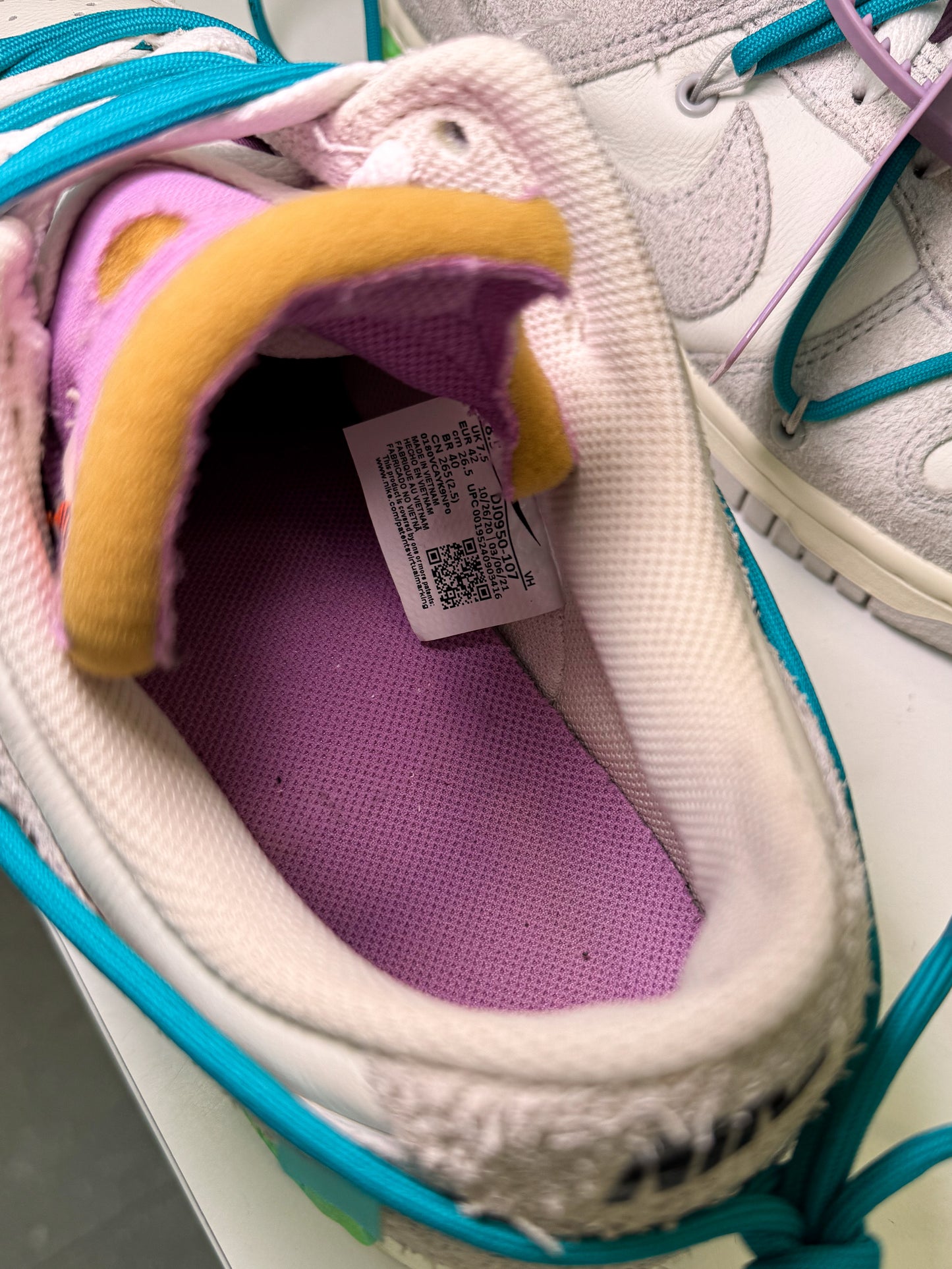 Nike Dunk Low x Off White Lot 36 2021 - Recondicionado