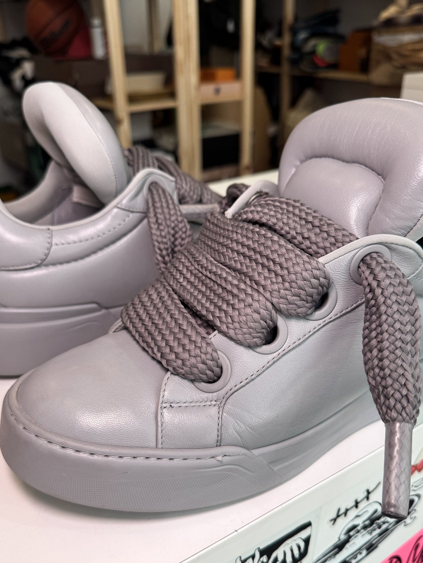 Dolce & Gabbana Mega Skate Leather Sneaker ‘Grey’ - Recondicionado