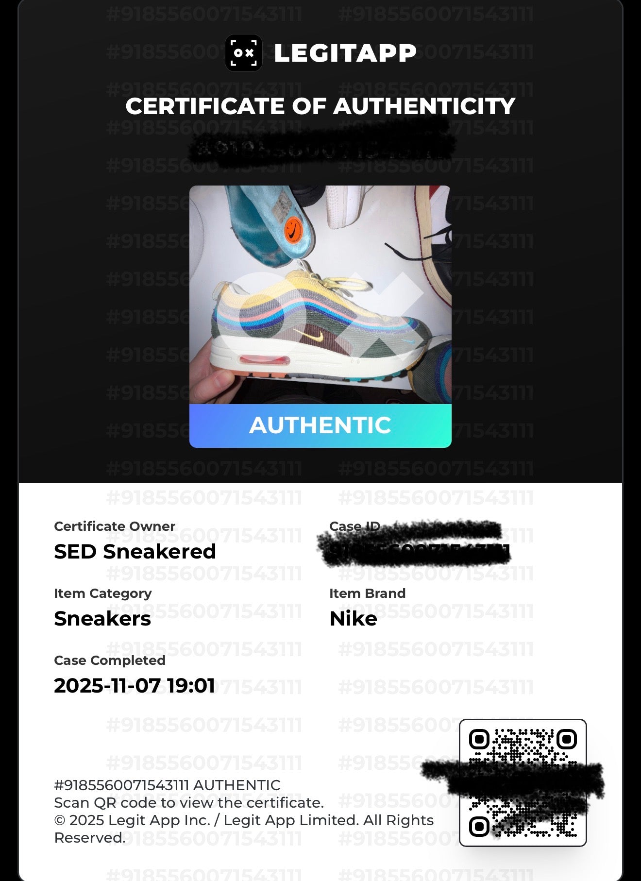 Nike Air Max 1/97 x Sean Wotherspoone 2018 - Recondicionado