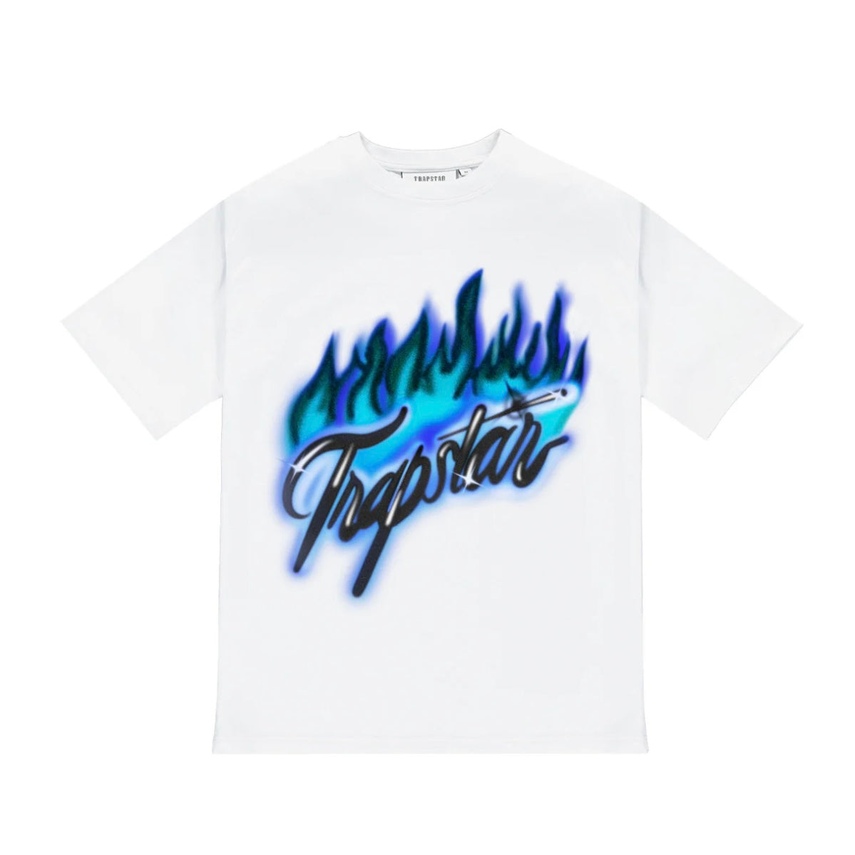 Trapstar Flame Print Tee ‘White’ - Novo