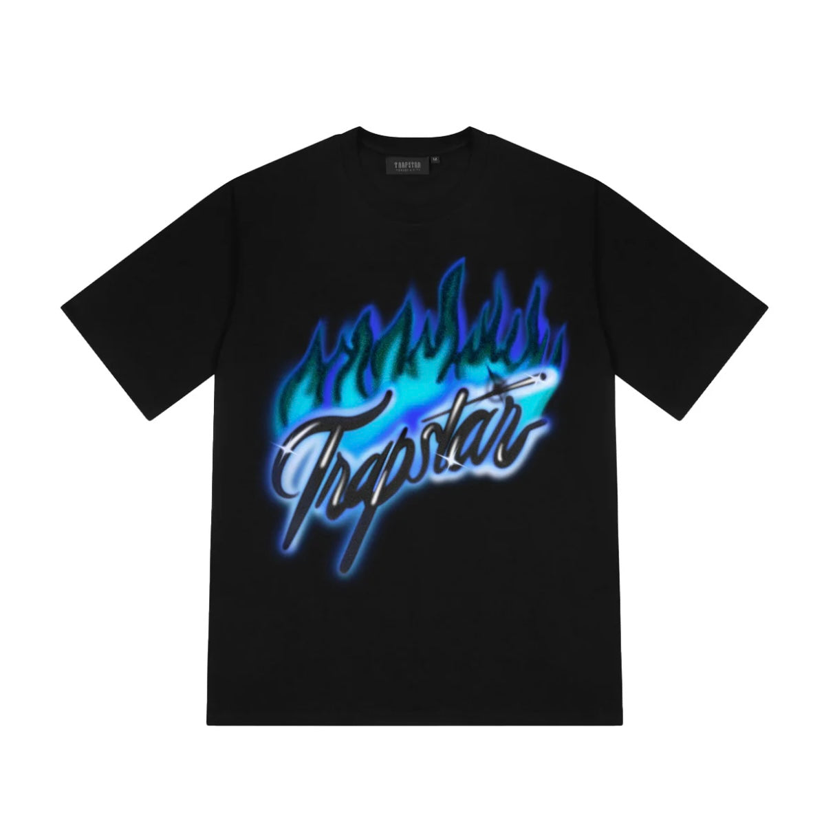 Trapstar Flame Print Tee ‘Black’ - Novo