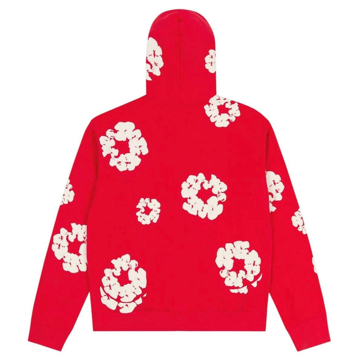 Denim Tears Cotton Wreath Zip Hoodie Red