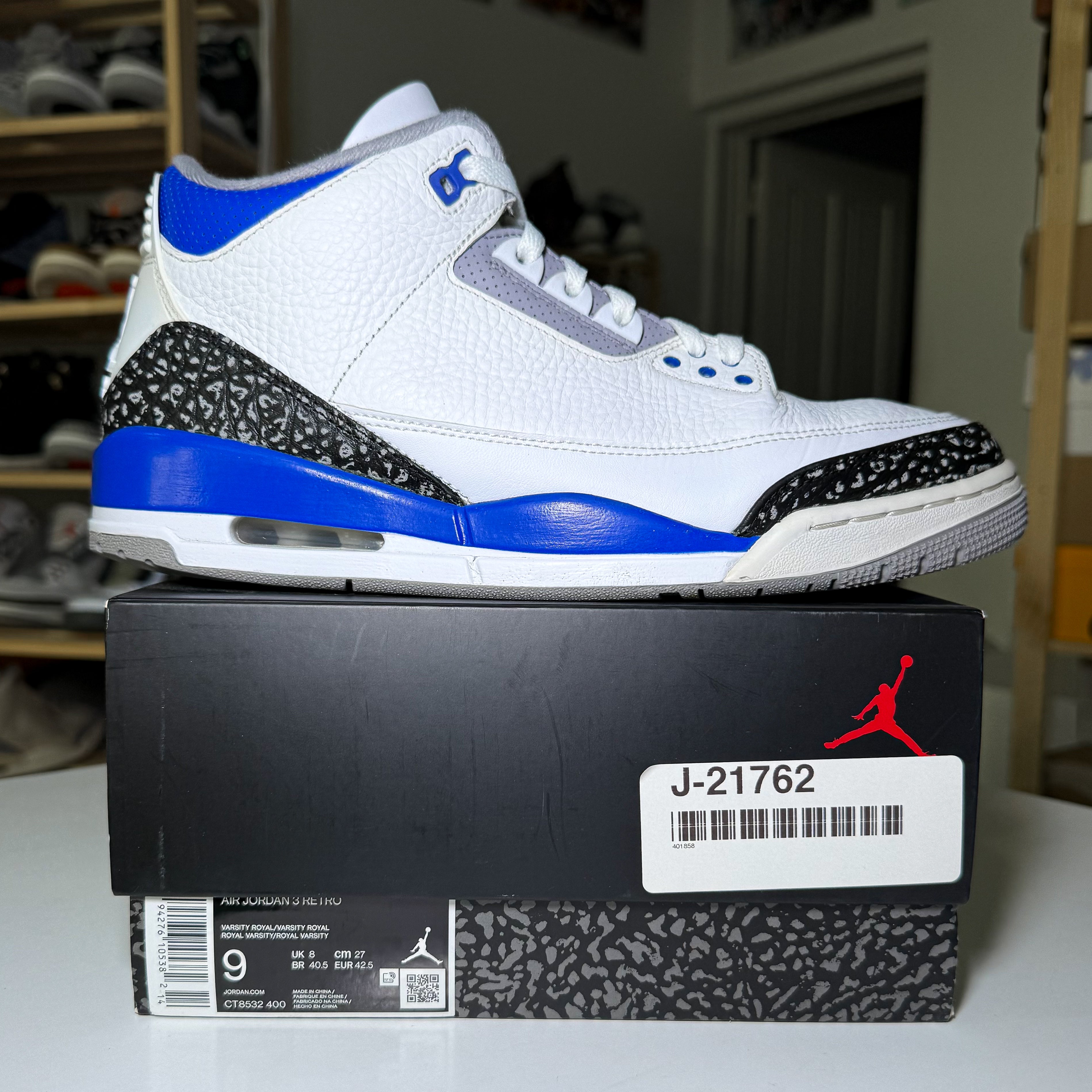 Air Jordan 3 Retro ‘Racer Blue’ 2021 - Recondicionado