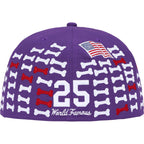 Supreme x New Era 59Fifty Bone Box Logo Purple Fitted Hat