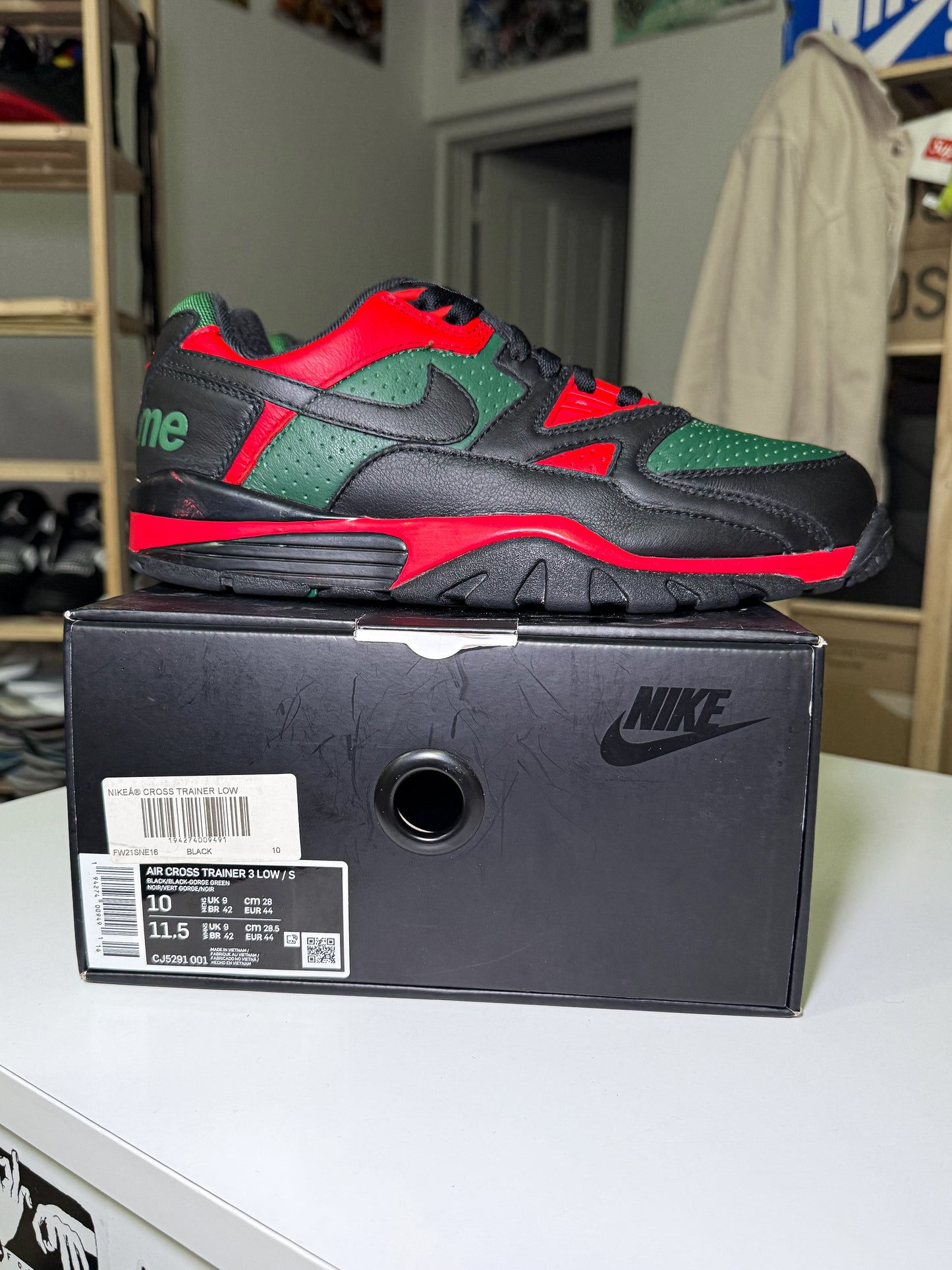 Nike Air Cross Trainer 3 Low x Supreme ‘Black Gorge Green’ 2021 - Recondicionado