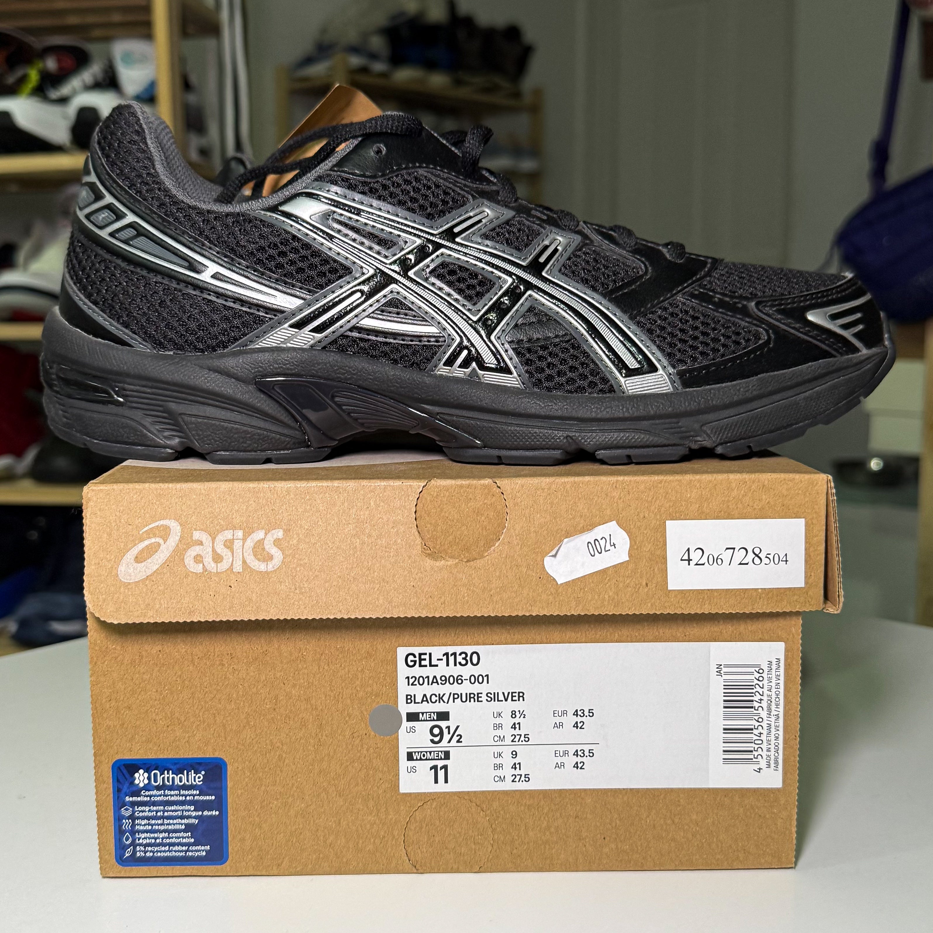 ASICS Gel 1130 ‘Black Pure Silver’ 2023 - DS