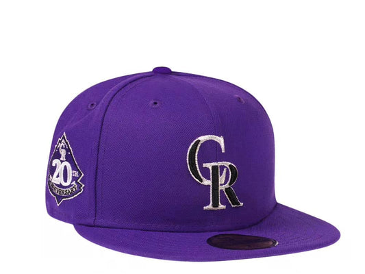 New Era 59Fifty Colorado Rookies 20th Anniversary Purple Lavander Edition Fitted Cap