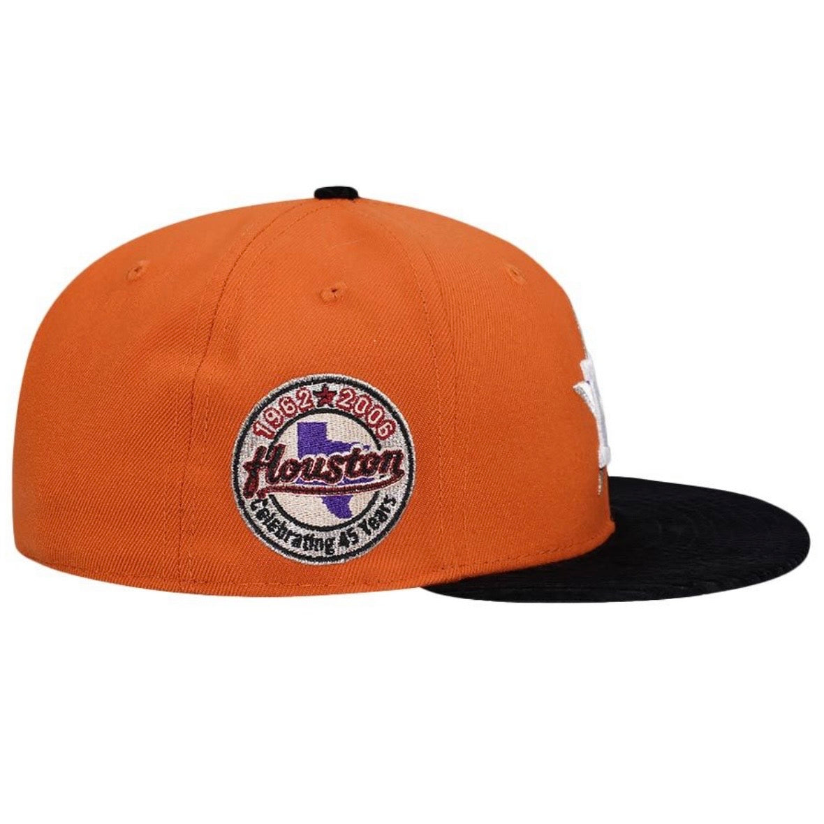 New Era 59Fifty Houston Astros 45 Years Cord Visor Orange Edition Fitted Cap