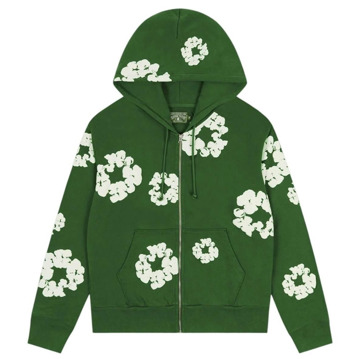 Denim Tears Cotton Wreath Zip Hoodie Green