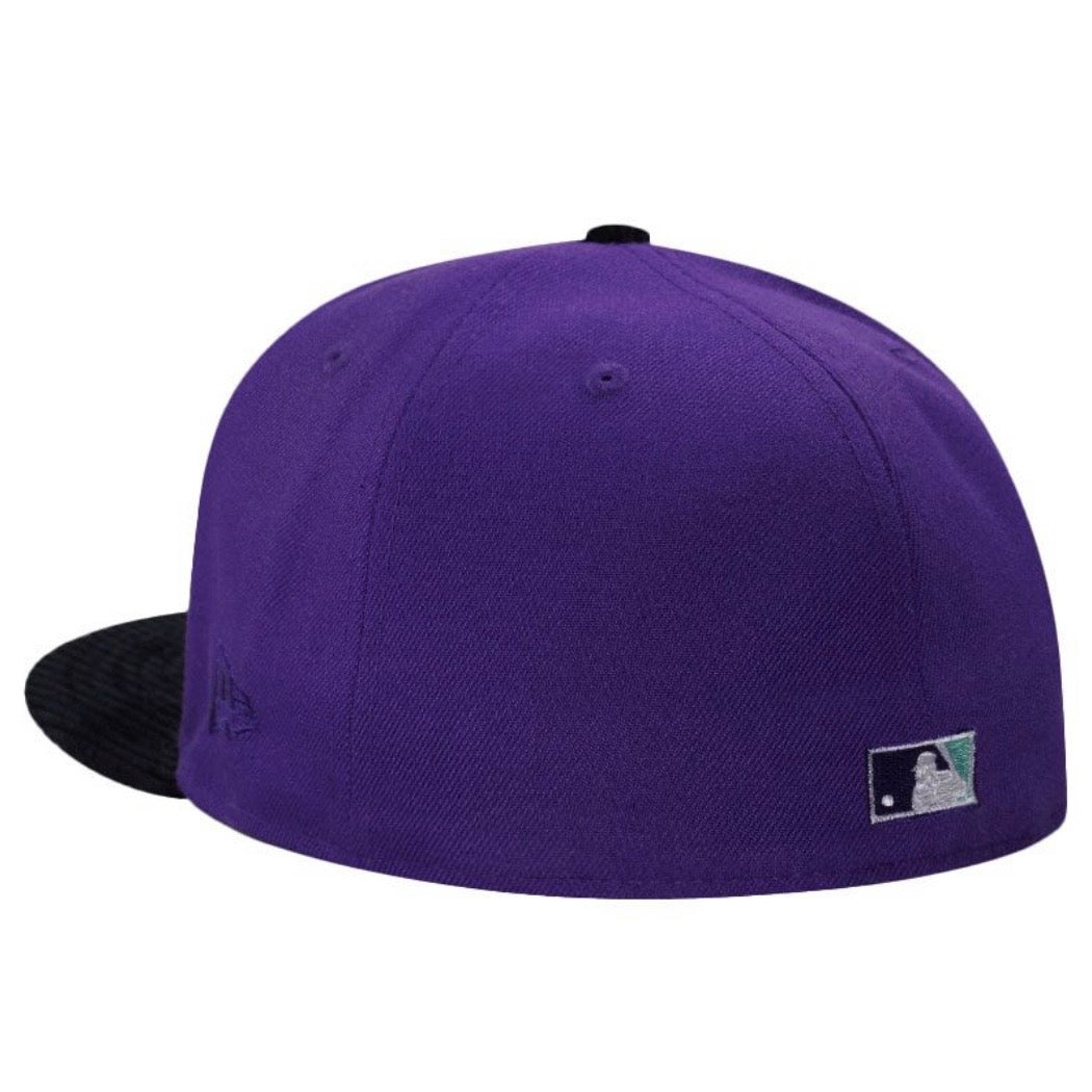 New Era 59Fifty Arizona Diamondbacks 20Th Anniversary Cord Visor Purple Edition Fitted Cap