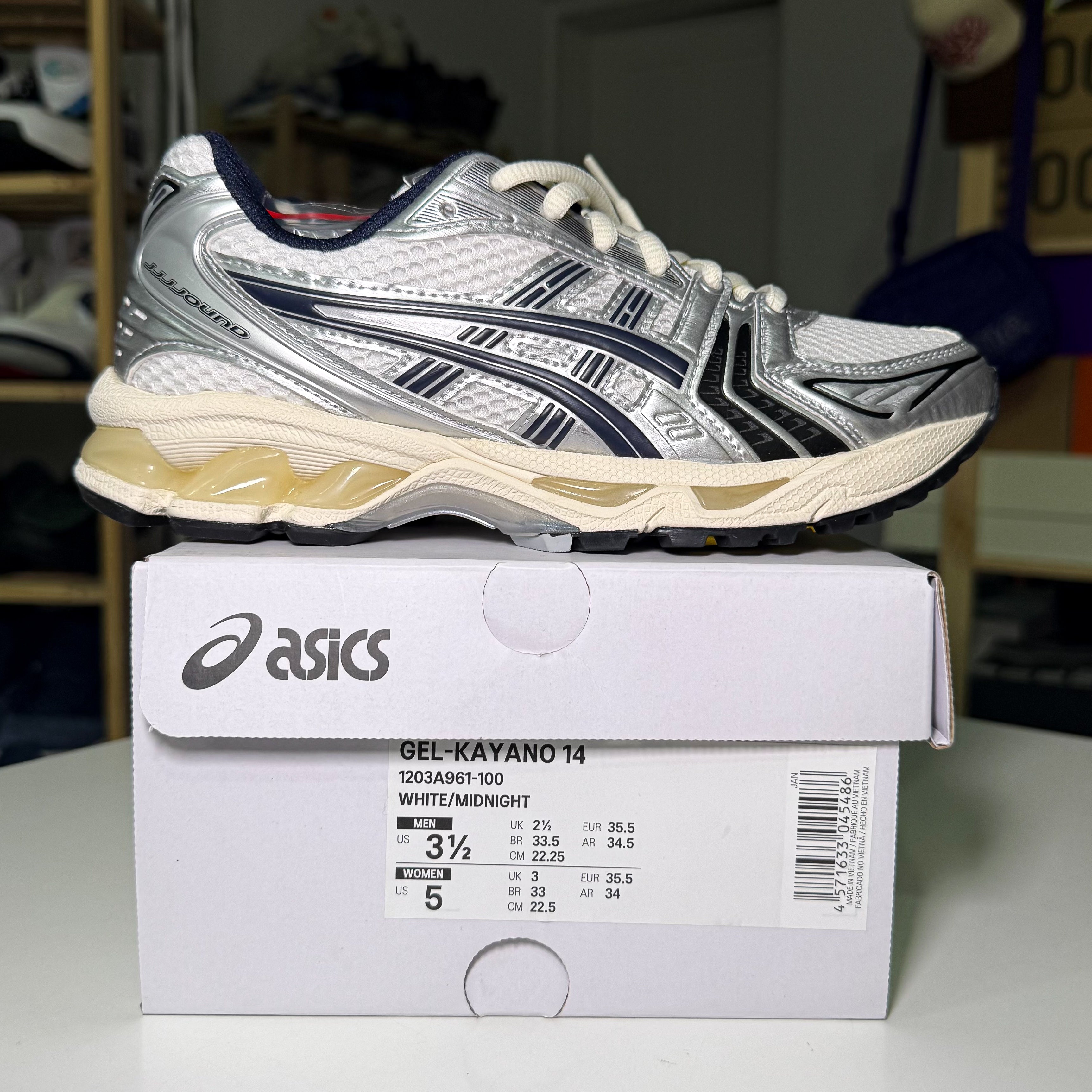 ASICS Gel-Kayano 14 x Jjjjound ‘White Midnight Navy’ 2025 - DS