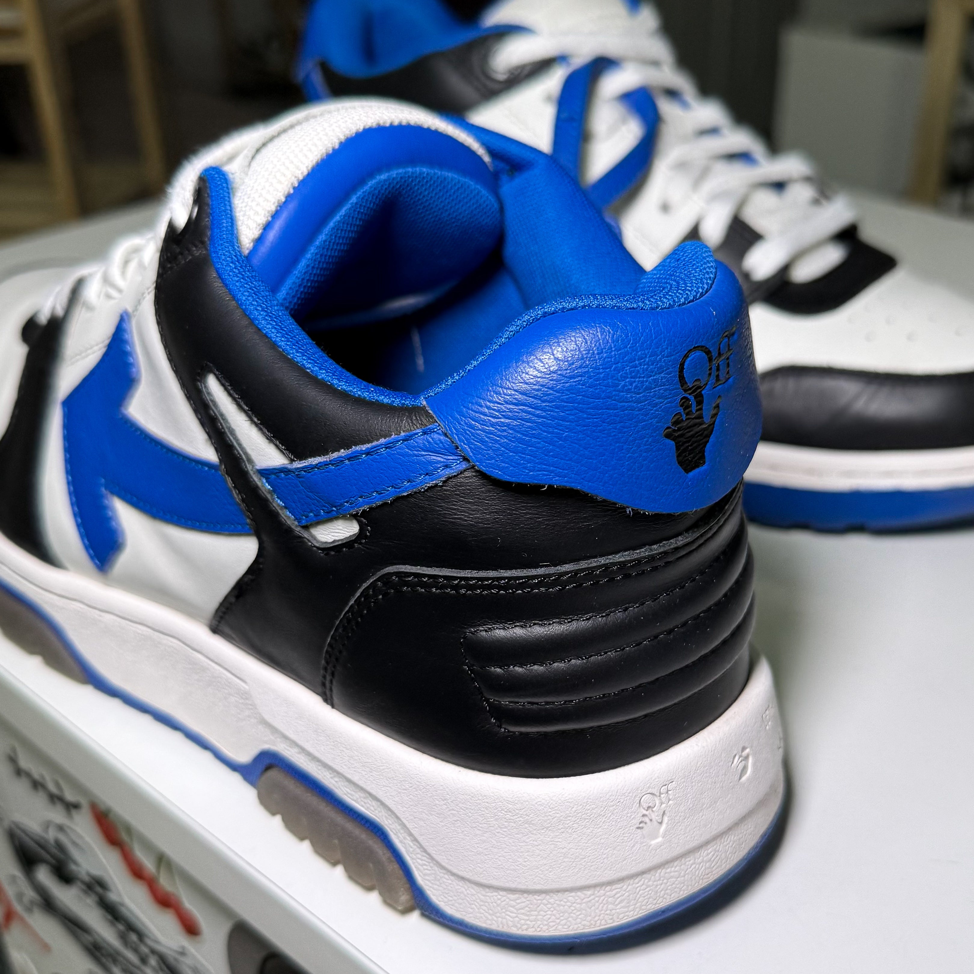 Off White Out of Office Low Calf Leather ‘Black Blue’ 2022 - Recondicionado