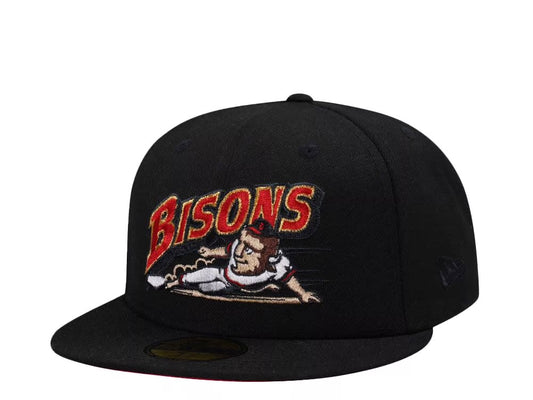 New Era 59Fifty Buffalo Bisons Black and Red Edition Fitted Cap