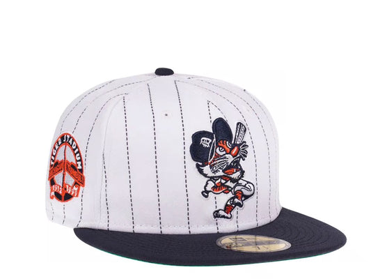 New Era 59Fifty Detroit Tigers Stadium Patch Pinstripe Throwback Edition Fitted Cap