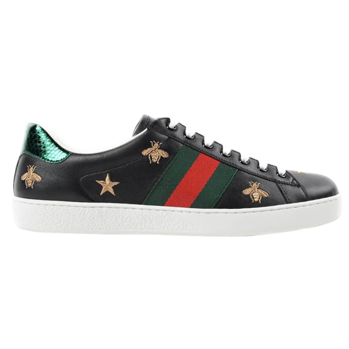 Gucci Ace Embroidered ‘Bees and Stars’ Black - Recondicionado