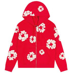 Denim Tears Cotton Wreath Zip Hoodie Red