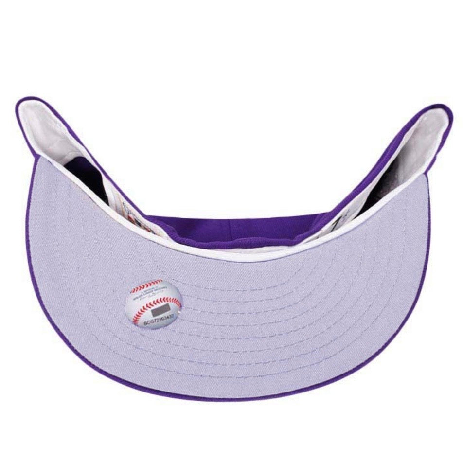 New Era 59Fifty Colorado Rookies 20th Anniversary Purple Lavander Edition Fitted Cap