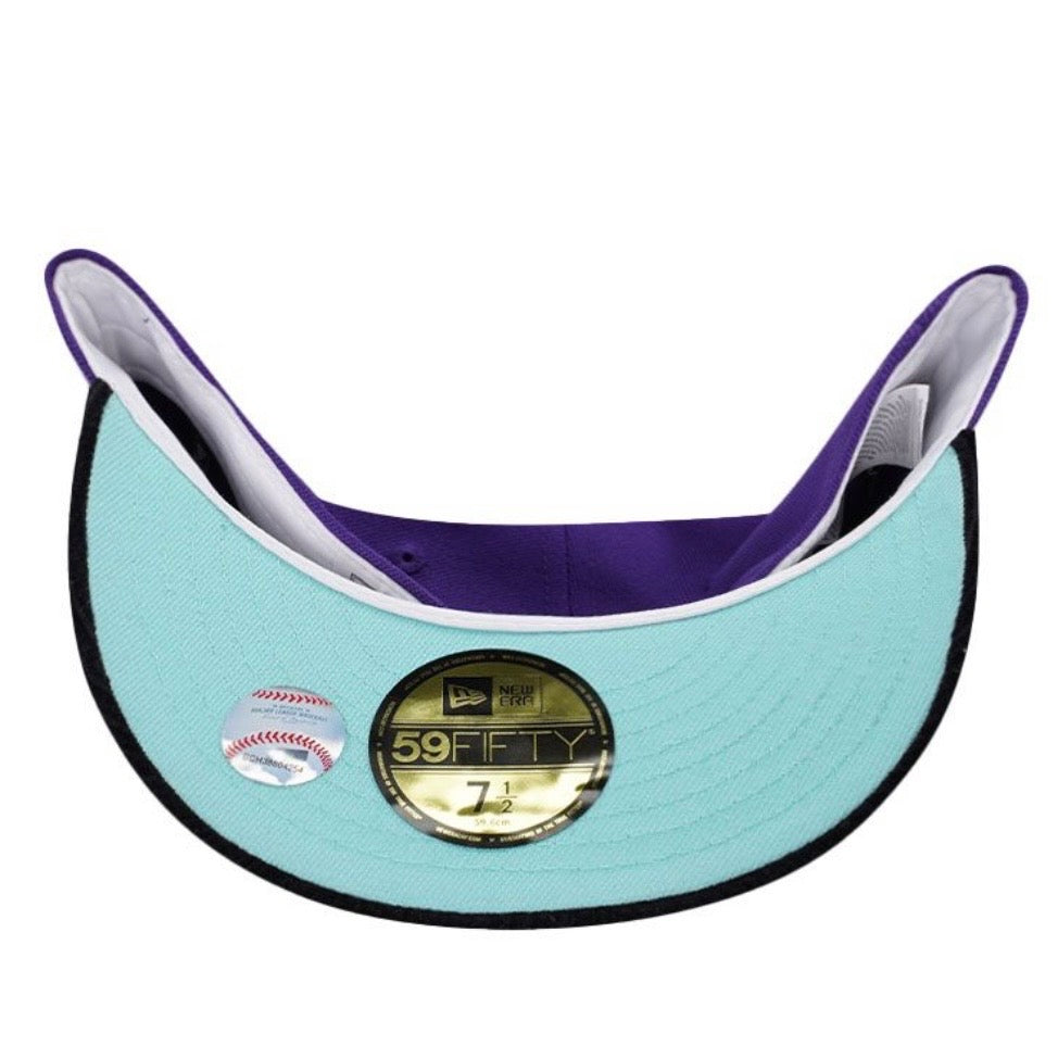 New Era 59Fifty Arizona Diamondbacks 20Th Anniversary Cord Visor Purple Edition Fitted Cap
