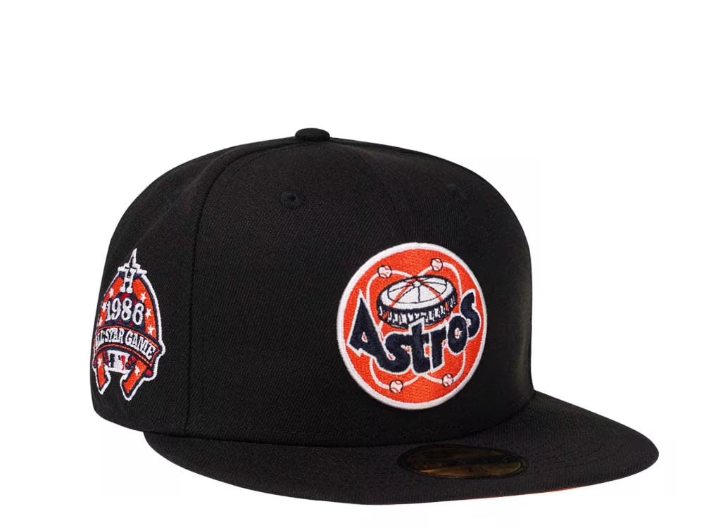 New Era 59Fifty Houston Astros All Star Game 1986 Black Prime Edition Fitted Cap