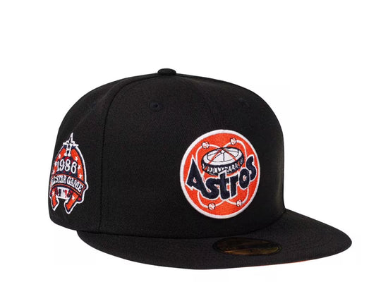 New Era 59Fifty Houston Astros All Star Game 1986 Black Prime Edition Fitted Cap