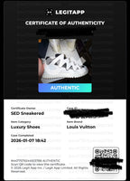 Louis Vuitton Zig Zag Leather Low Trainer Black White - Recondicionado