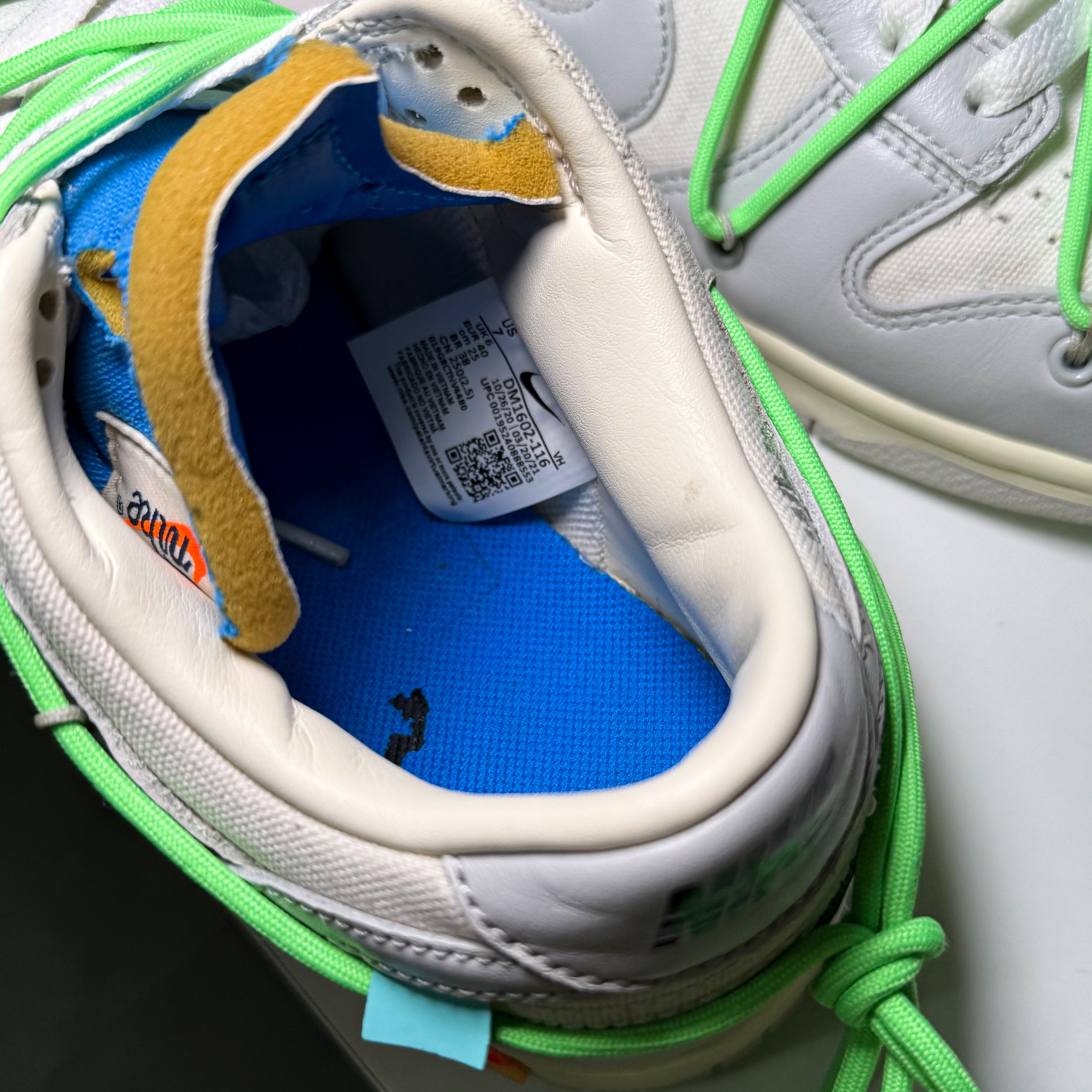 Nike Dunk Low x Off White Lot 26 2021 - Recondicionado