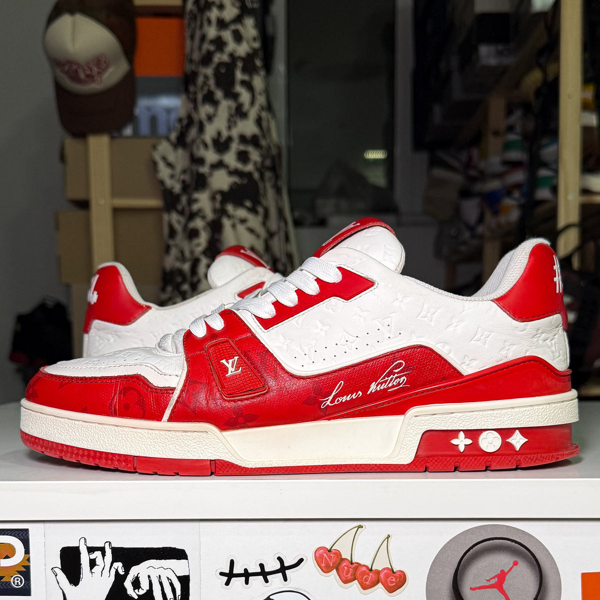 Louis Vuitton LV Trainer #54 Signature ‘Red White’ - Recondicionado
