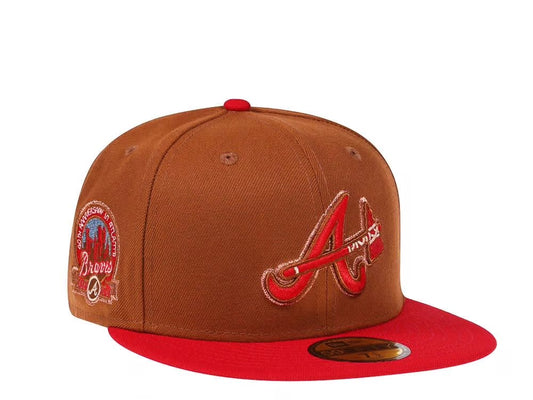 New Era 59Fifty Atlanta Braves 40th Anniversary Bourbon Copper Two Tone Prime Edition Fitted Cap