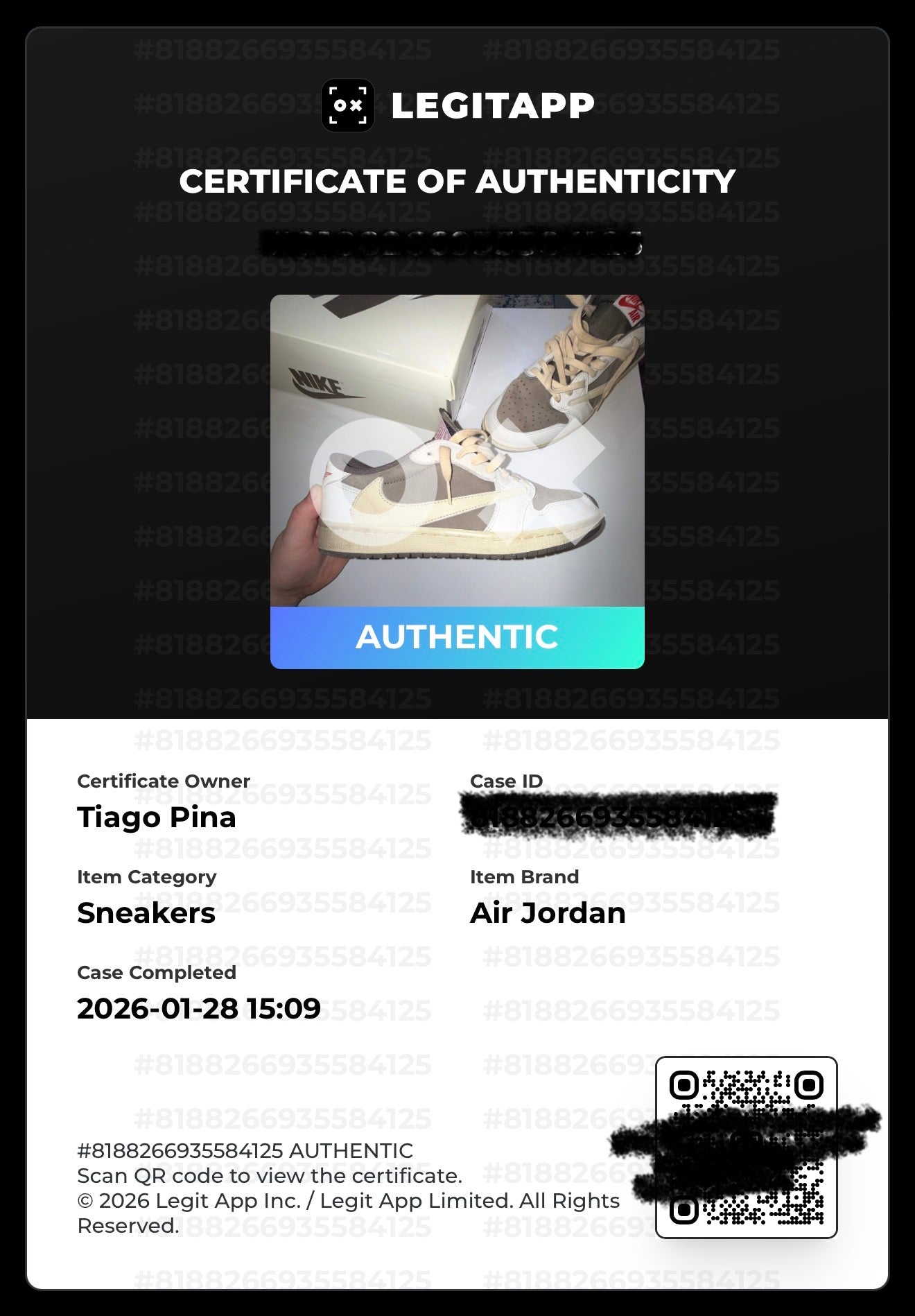 Air Jordan 1 Retro Low OG SP x Travis Scott ‘Reverse Mocha’ 2022 - Recondicionado