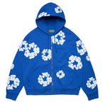 Denim Tears Cotton Wreath Zip Hoodie Blue
