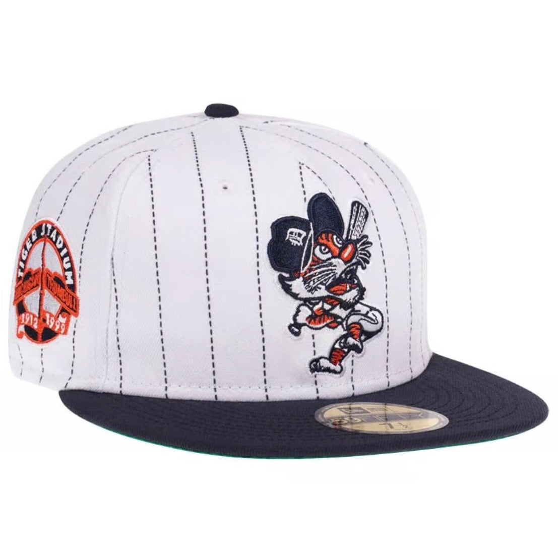 New Era 59Fifty Detroit Tigers Stadium Patch Pinstripe Throwback Edition Fitted Cap