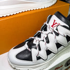 Louis Vuitton Zig Zag Leather Low Trainer Black White - Recondicionado